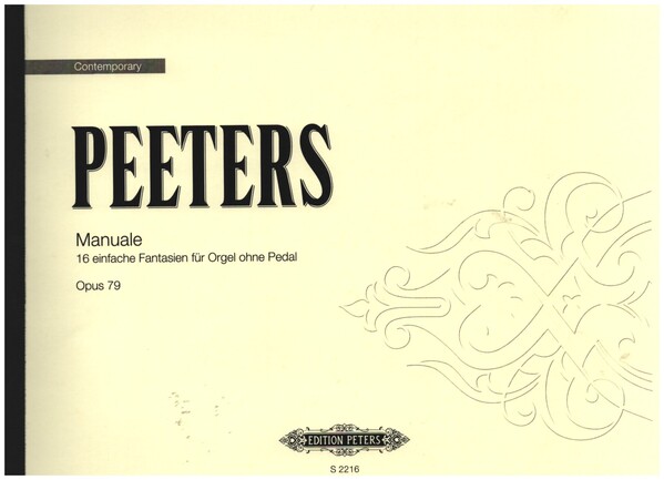 Manuale op.79 &nbsp;&nbsp;für Orgel ohne Pedal&nbsp;&nbsp;
