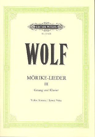 Mörike-Lieder Band 3 (dt/en)&nbsp;&nbsp;für tiefe Singstimme und Klavier&nbsp;&nbsp;