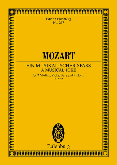 Sextett  F-Dur KV522&nbsp;&nbsp;für 2 Hörner und Streichquartett&nbsp;&nbsp;Studienpartitur