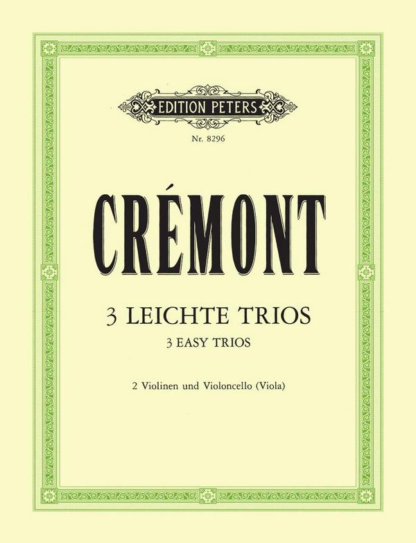 3 leichte Trios op.13&nbsp;&nbsp;für 2 Violinen und Violoncello (Viola)&nbsp;&nbsp;Stimmen