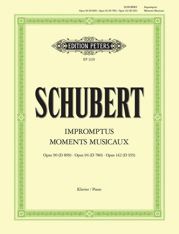 Impromptus und Moments musicaux op.90, 94 und 142&nbsp;&nbsp;für Klavier&nbsp;&nbsp;