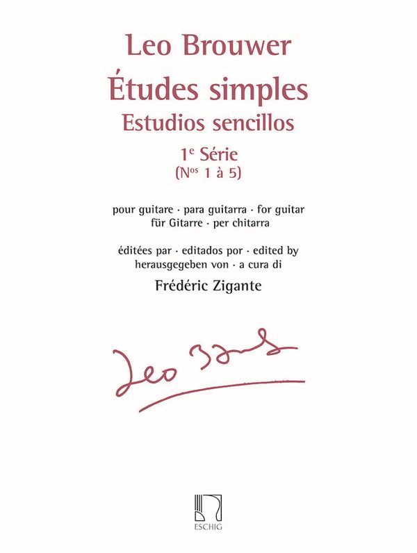 Etudes simples vol.1 (nos.1-5)  pour guitare  