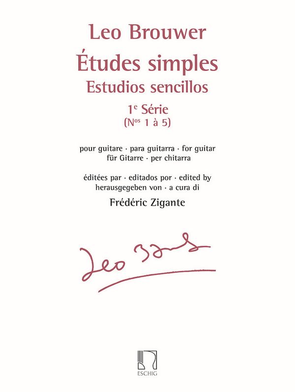 Etudes simples vol.1 (nos.1-5)&nbsp;&nbsp;pour guitare&nbsp;&nbsp;