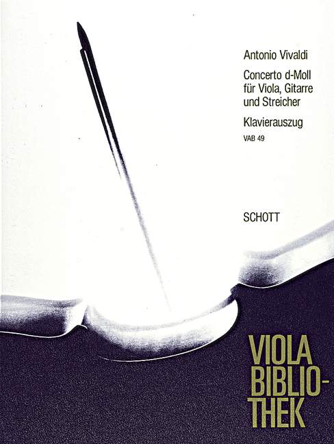 Concerto d-Moll RV 540 / PV 266&nbsp;&nbsp;für Viola, Gitarre und Streicher&nbsp;&nbsp;Klavierauszug mit Solostimmen