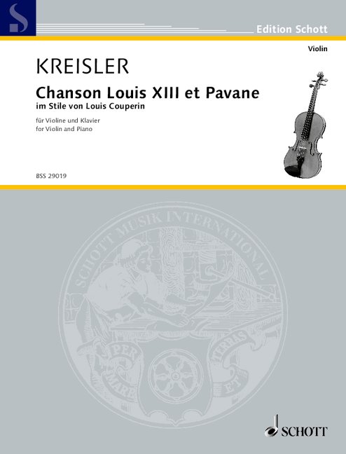 Chanson Louis XIII. et Pavane Nr. 1  für Violine und Klavier  