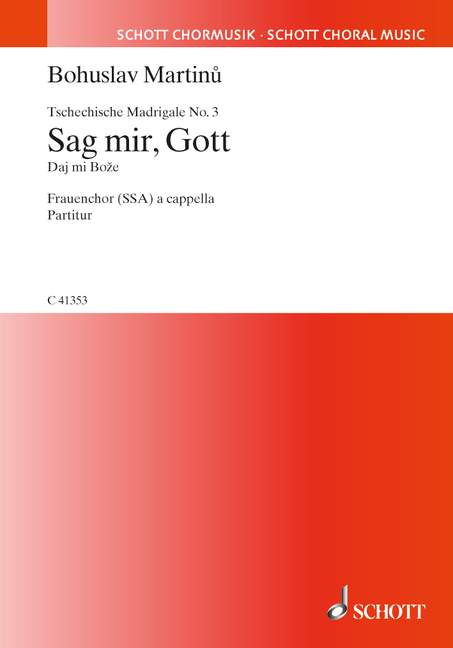 Tschechische Madrigale · ?eské madrigaly&nbsp;&nbsp;für Frauenchor (SSA)&nbsp;&nbsp;Chorpartitur