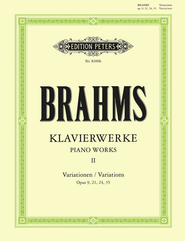 Klavierwerke Band 2 Variationen&nbsp;&nbsp;für Klavier&nbsp;&nbsp;
