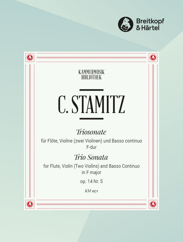 Triosonate F-Dur op.14,5&nbsp;&nbsp;für Flöte, Violine und Bc&nbsp;&nbsp;Partitur und 3 Stimmen