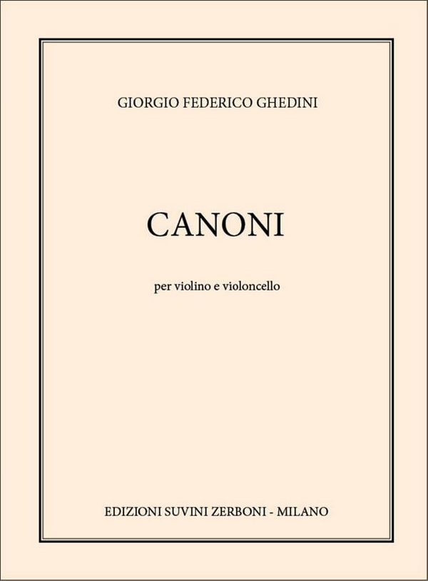 Canoni (1946)  per violino e violoncello  Partitur