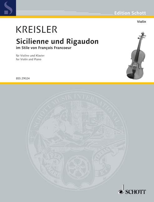 Sicilienne et Rigaudon  für Violine und Klavier  