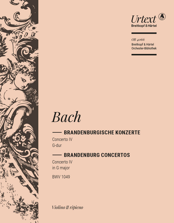 Brandenburgisches Konzert G-Dur Nr.4 BWV1049&nbsp;&nbsp;für Orchester&nbsp;&nbsp;Violine 2