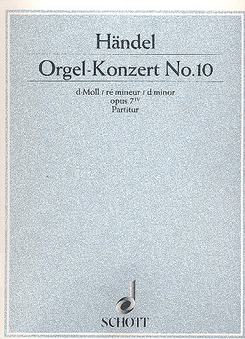 Konzert d-Moll Nr.10 op.7,4&nbsp;&nbsp;für Orgel und Orchester&nbsp;&nbsp;Partitur (= Cembalo)