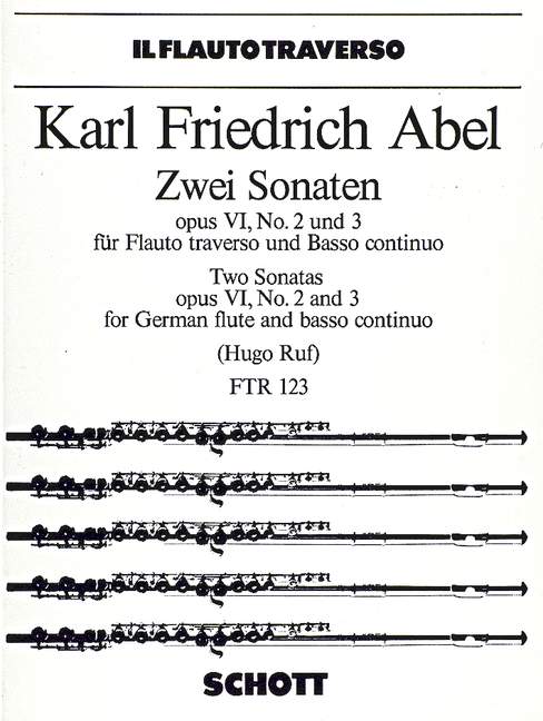 Zwei Sonaten op. 6/2 + 3  für Flöte und Basso continuo  