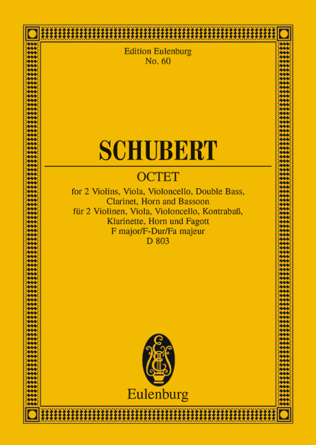 Oktett F-Dur op.166 D803&nbsp;&nbsp;für Klarinette, Horn, Fagott, Kontrabass und Streichquartett&nbsp;&nbsp;Studienpartitur