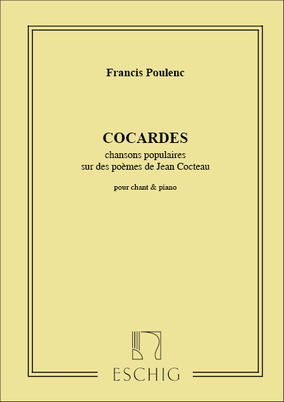 Cocardes chansons populaires pour  voix et piano (fr)  