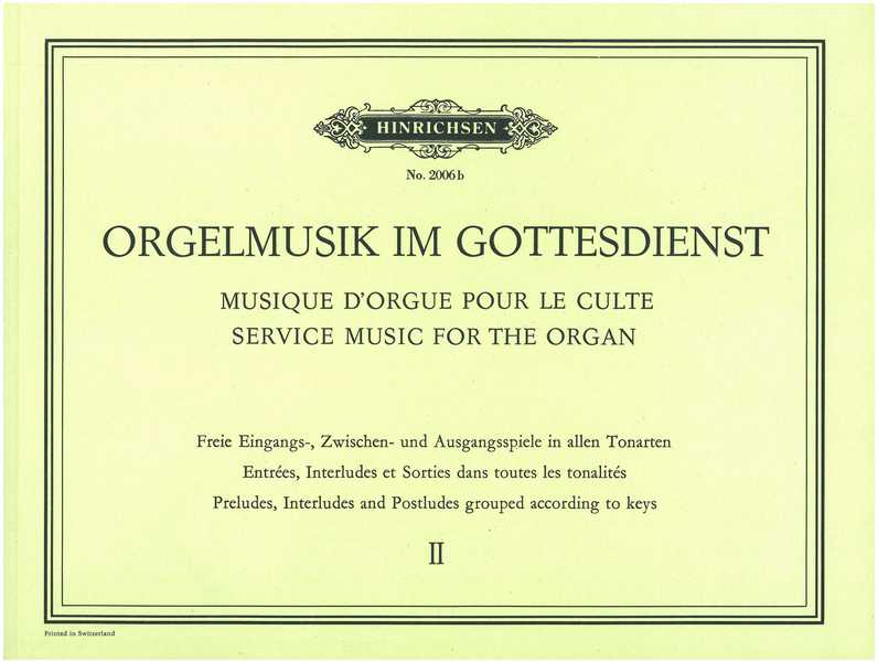 Orgelmusik im Gottesdienst Band 2&nbsp;&nbsp;für Orgel&nbsp;&nbsp;
