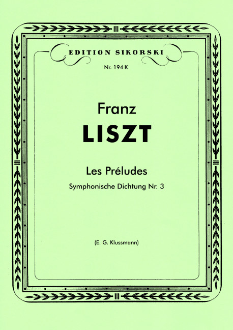 Les préludes Sinfonische&nbsp;&nbsp;Dichtung Nr.3 für Klavier&nbsp;&nbsp;