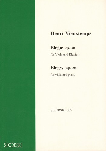 Elegie op.30  für Viola und Klavier  
