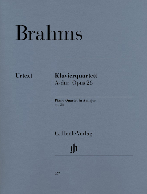 Quartett A-Dur op.26&nbsp;&nbsp;für Violine, Viola, Violoncello und Klavier&nbsp;&nbsp;