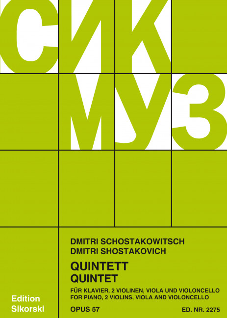 Quintett op.57  für Klavier und Streichquartett  Stimmen