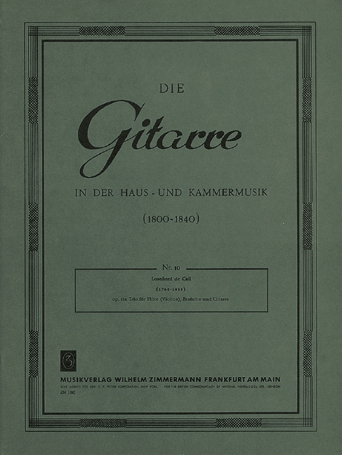 Trio op.134&nbsp;&nbsp;für Flöte, Viola und Gitarre&nbsp;&nbsp;