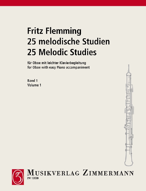 25 melodische Studien Band 1  für Oboe und Klavier  
