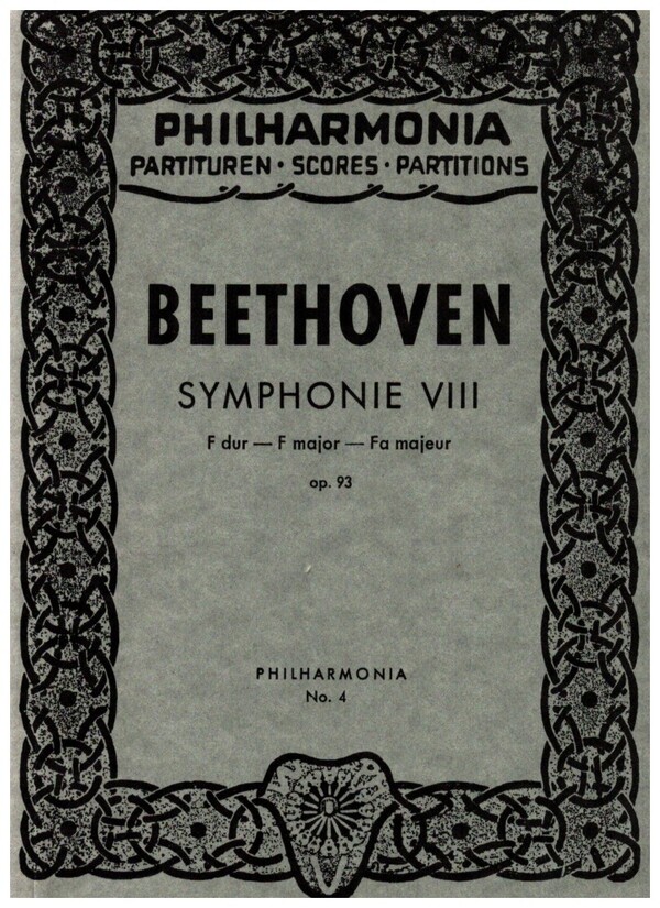 Sinfonie F-Dur Nr.8 op.93&nbsp;&nbsp;für Orchester&nbsp;&nbsp;Studienpartitur