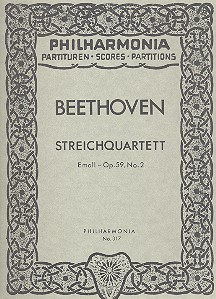Streichquartett e-Moll op.59,2&nbsp;&nbsp;Studienpartitur&nbsp;&nbsp;