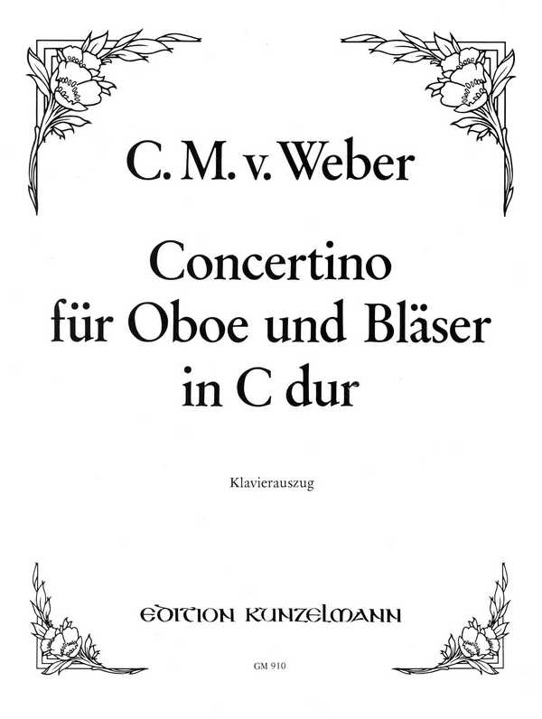 Concertino in C-Dur  für Oboe und Bläser  Klavierauszug für Oboe und Klavier