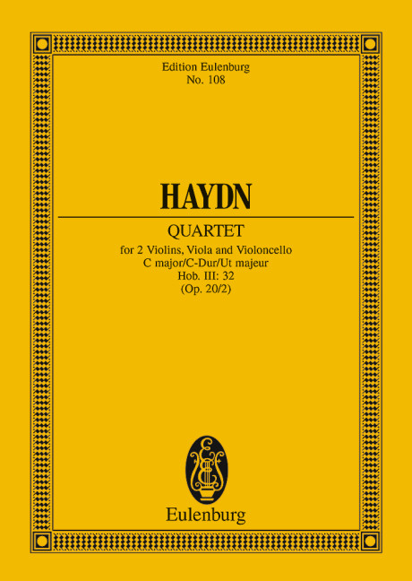 Streichquartett C-Dur op.20,2 Hob.III:32&nbsp;&nbsp;für Streichquartett&nbsp;&nbsp;Studienpartitur