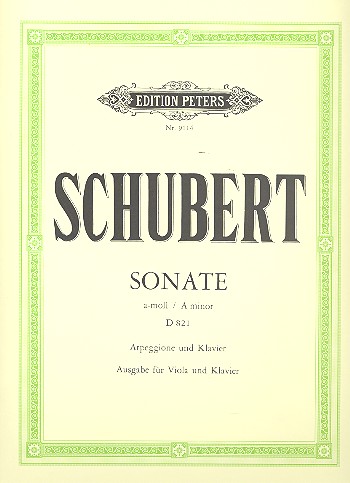 Sonate a-Moll D821&nbsp;&nbsp;für Arpeggione und Klavier&nbsp;&nbsp;für Viola und Klavier