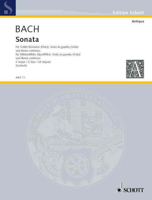 Sonata C-Dur&nbsp;&nbsp;für Alt-Blockflöte (Flöte), Viola da gamba (Viola) und Basso continuo&nbsp;&nbsp;
