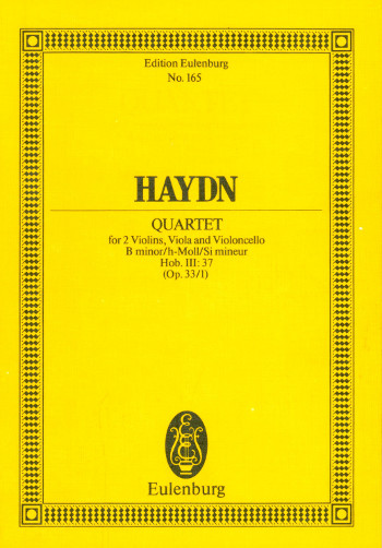 Streichquartett B-Dur op.33,1 Hob.III:37&nbsp;&nbsp;für Streichquartett&nbsp;&nbsp;Studienpartitur