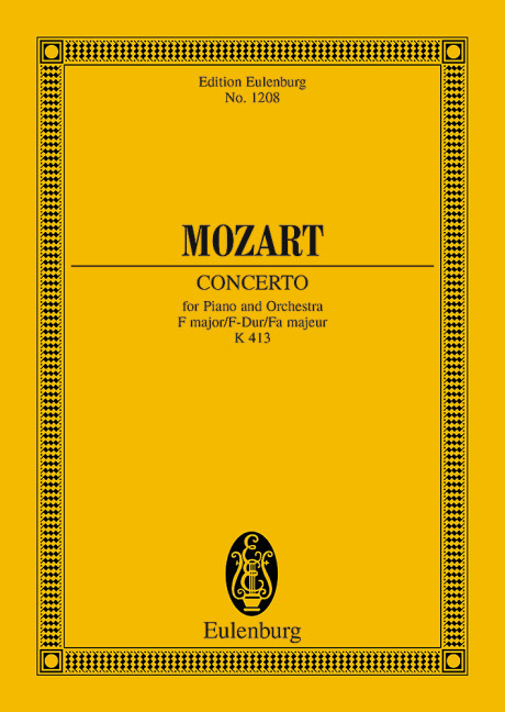 Concerto f major KV413  for piano and orchestra  study score