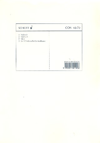Concerto II g-Moll&nbsp;&nbsp;für 2 Violinen, Viola und Bassi&nbsp;&nbsp;Stimmensatz - 3 Violinen I, 3 Violinen II, 2 Violen, 3 Violoncelli/Kon