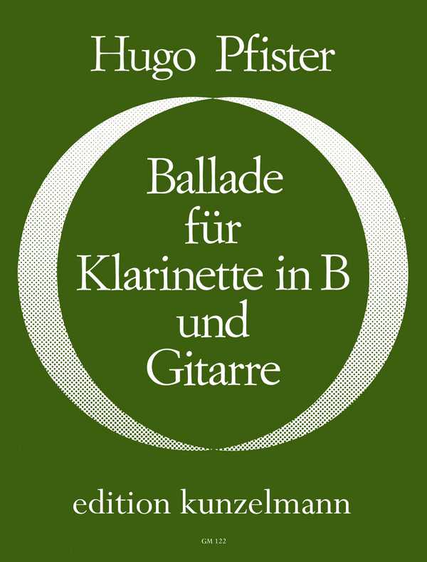 Ballade&nbsp;&nbsp;für Klarinette in B und Gitarre&nbsp;&nbsp;