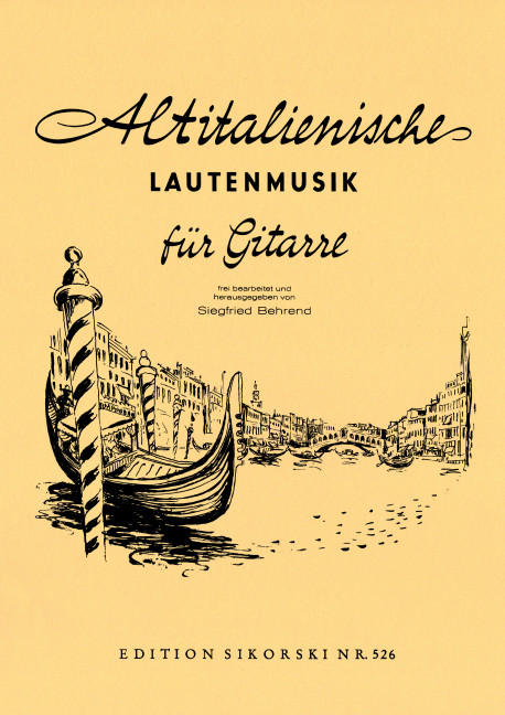 Alte europäische Lautenmusik Band 4  Altitalienische Lautenmusik  