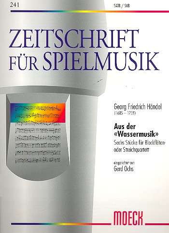 Aus der Wassermusik   für 4 Blockflöten (SATB)  Partitur