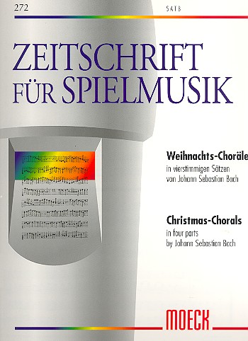 Weihnachtschoräle in vierstimmigen&nbsp;&nbsp;Sätzen für 4 Blockflöten (SATB)&nbsp;&nbsp;Spielpartitur