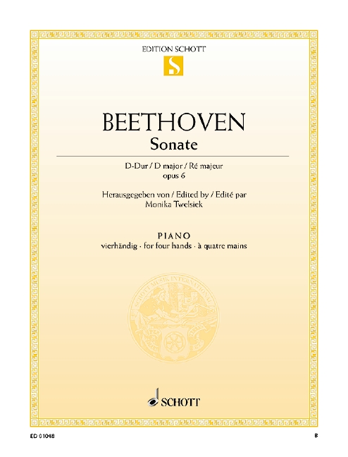 Sonate facile D-Dur op.6&nbsp;&nbsp;für Klavier zu 4 Händen&nbsp;&nbsp;