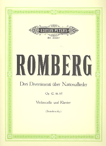 Divertimenti op.42, 46 und 56  für Violoncello und Klavier  