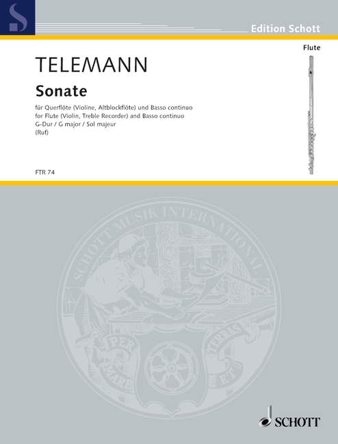 Sonate G-Dur&nbsp;&nbsp;für Flöte und Bc&nbsp;&nbsp;