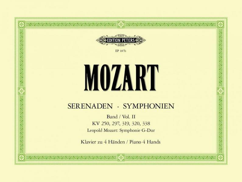 Sinfonien, Serenaden Band 2&nbsp;&nbsp;für Klavier zu 4 Händen&nbsp;&nbsp;