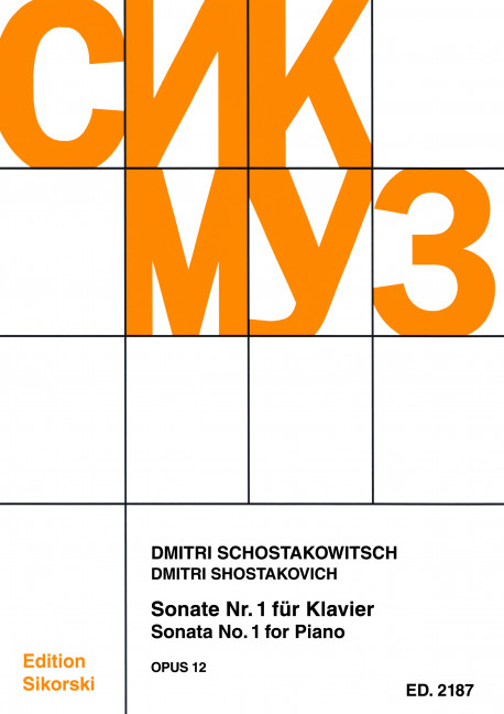 Sonate Nr.1 op.12  für Klavier  