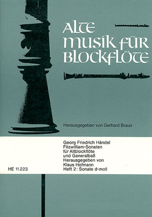 Fitzwilliam-Sonaten Band 2 - Sonate d-moll&nbsp;&nbsp;für Altblockflöte und Bc&nbsp;&nbsp;