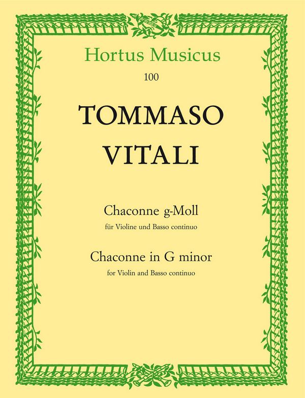 Chaconne g-Moll  für Violine und Bc  Partitur und 2 Stimmen