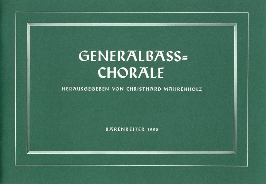 Generalbass-Choräle &nbsp;&nbsp;&nbsp;&nbsp;