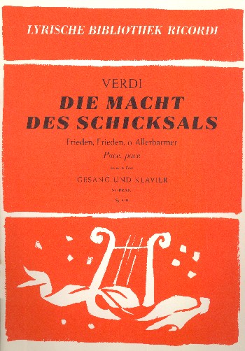 Frieden, Frieden = pace, mio dio&nbsp;&nbsp;für Sopran und Klavier (dt/it)&nbsp;&nbsp;