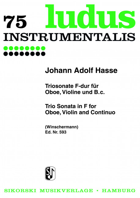 Triosonate F-Dur für Oboe,&nbsp;&nbsp;Violine und Bc&nbsp;&nbsp;
