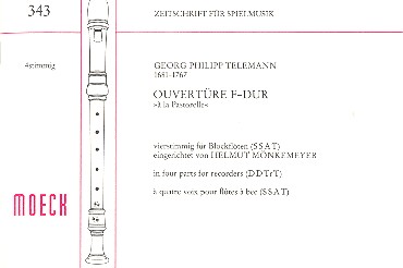 Ouverture a la Pastorelle F-Dur  für 4 Blockflöten (SSAT)  Partitur